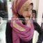 NL182 latest gorgeous chiffon long scarf with sequins glitters