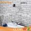 Rotatable water flow changeable thermostatic basin facuet