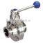 Stainless Steel 304 316l, Sanitary Tri clamp Butterfly Valve by Manual/ Pneumatic Actuated