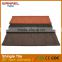 Building materials decorative red stone coated metal flat low cost italian lightweight roof tile, double roman roof stone coated