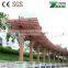 Easy install WPC pergola from China, waterproof WPC materials,, anti-UV, with steel insert