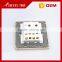 super quality BIHU golden color PC electrical 2 gang touch light switch