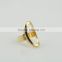 Fashion unique design oval metal gold alloy finger rings jewelry