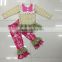 2016 fall style lovely baby girls dress top ruffle pant set adorable girls boutique clothing