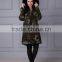 Women big fur hooded trim charming fur parka women long fur parka with real raccoon fur collar parka coat                        
                                                Quality Choice