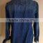 men's two pockets design casual cotton denim shirt