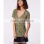 China wholesale V neck t shirt oversized fit custom t shirt for woman