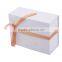 Custom folding paper box for gift with ribbon closure