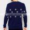 Lambswool men Christmas Jumper with Snowflakes pattern, men fashion high neck sweater pullover