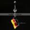 316L Surgical Steel Germany Flag Navel Piercing Ring
