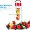 fresh fruit infuser water bottle, high-transparent plastic healthy sport water bottle, BPA FREE plastic bottle