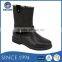New Design Kids Warm Fur Lining Black Half Boots With Leather Upper