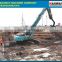 Hydraulic amphibious excavator piledriver , pile extractor, steel pipe pile machine , Model: DZJ250