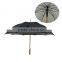 Double Layer Straight Umbrella With Crooked Wooden Handle in Different Colors XD-SU031