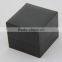 High end black small square paper ring box with velvet pad