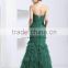 New fashion lace dress 2014 green evening prom dress lime green evening dress