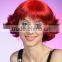 Pretty women's red party wig, red synthetic hair cosplay lace wig