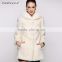 Factory sale fashion winter white mink coat fur ousterwear for women