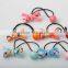 Nice resin hair accessories plaid hair bow hair band for girls candy color beaded hair band