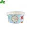 Hengjia factory Bowl Type and Single Wall Style frozen yogurt paper cup bowl container lid