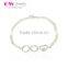 Sterling Silver Chain European Ladies Love Bracelet With Heart