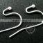 12*21mm brass plated silver kidney earrings hoop DIY jewelry findings supplies 1702077