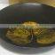 Lacquerware handicrafted, round plate with handpainted pattern from Vietnam