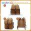 China manufacture high qualtiy fashion beige canvas backpack