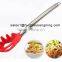 Stainless Steel & Silicone Cooking Utensil Set Spatula, Mixing & Slotted Spoon,Pasta Fork Server, Drainer