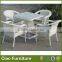 Powder coated home rattan outdoor table