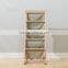 4 tier magazine dispaly rack with textile solid beech wood magazine rack holder