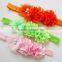 Wholesale handmade baby flower headband with ribbon