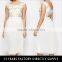 Customized New fashion cap sleeve free prom one piece dress sequin stitching double layer chiffon dress
