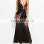 OEM Service Sexy Embroidered Rose Applique Overlay Fishtail Cami Dress Pictures Of Latest Long Gown