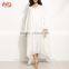 White Lantern Sleeve High Low Tent Dress Vintage Dress 1950s Spring Summer 2017 HSd7519