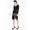 2016 Black Long Sleeve Woman Bandage Dress