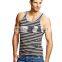 High quality mens classic stripes eco-friendly stringer tank tops