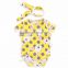 Newborn Lovely Headbands Green Yellow Rabbit Outfit Set Animal Baby Romper Unisex