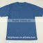 Mens short sleeve blue birdeye fabric chest pocket simple t-shirt