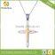 Cross Blue IP Multi CZ Layered 316L Stainless Steel Pendant