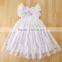 Top Quality Flutter Sleeve Flower Baby Lace Dress Girls Maxi M6102001
