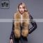Women Fashionable Winter Duck Down Jacket with Raccoon Fur Hooded