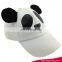 JEYA funny panda 5 panel white kids baseball printed cap with slide buckle for custom