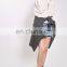 100% Cotton Denim Mini Skirt with Threadbare Hemline