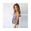 Sexy Ladies Lilac Wrap Front Tank Blouse with Deep V-neckline