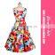 New arrived lady casual clothing dress flower print fashion dress for sale
