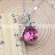 925 Silver Dream Water Droplet Austrian Crystal Pendant Necklace Silver Jewerly