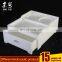 Square white hotel pmma plexiglass cups holder with drawer acrylic cups holder with drawer