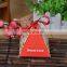 Pyramid shape wedding favor box or paper candy box with ribbon