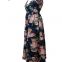 Sleeveless Floral Printed V-neck Long Maxi Dress